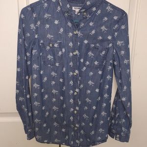 jean button up shirt